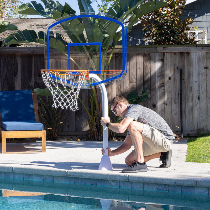 Gosports DeckMounted Splash Hoop ELITE Inground Pool Basketball Game